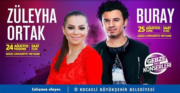 Gebze'de Yaz Konserleri Başlıyor