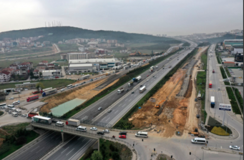 Gebze'deki Dev Projede Çalışmalar Kuzey Yan Yolda Yoğunlaştı