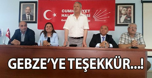 Gebze'ye teşekkür!