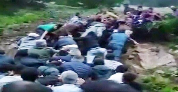 Giresun'da duygulandıran tablo!