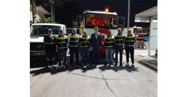 Gölcük Belediyesinden Yangın Bölgesine  Yardım