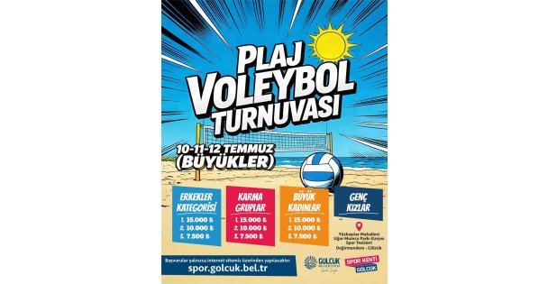 Gölcük'te Plaj Voleybolu Heyecanı Başlıyor