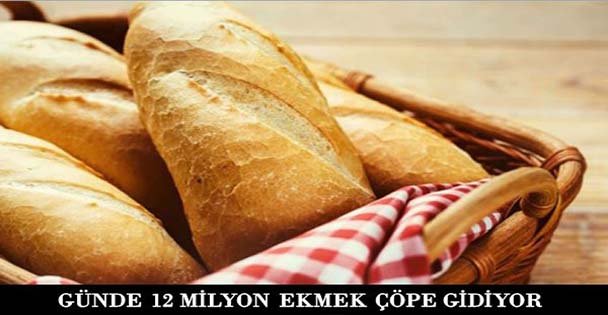 Günde 12 Milyon Ekmek Çöpe Gidiyor