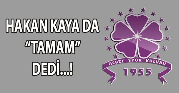 Hakan Kaya da tamam dedi