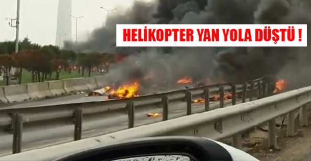 Helikopter Yan Yola Düştü