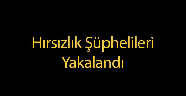 Hırsızlık Şüphelileri Yakalandı