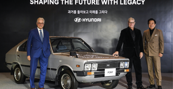 Hyundai ve Tasarımcı Giorgetto Giugiaro'dan, Pony Coupe konsepti için iş birliği