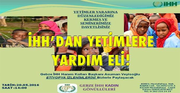 İHH'dan yetimlere yardım eli!