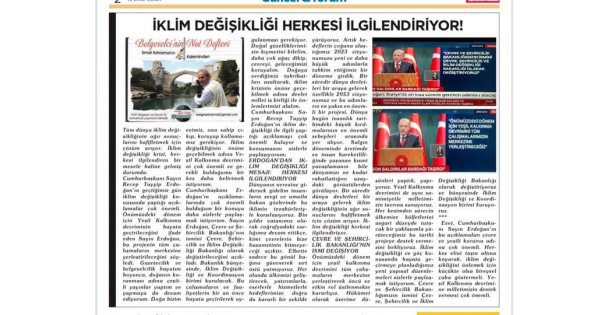 İklim  Değişikliği İle İlgili Cumhurbaşkanından Tarihi Konuşma