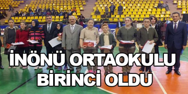 İnönü Ortaokulu birinci oldu