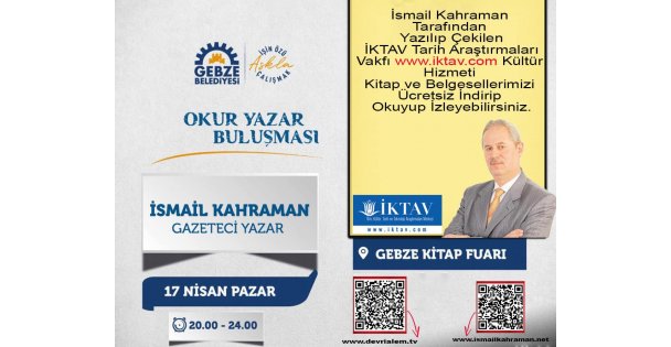 İsmail Kahraman Gebze Kitap Fuarında!