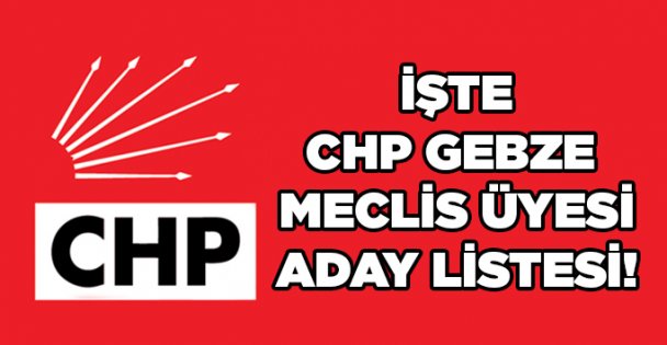 CHP Gebze Meclis Üyesi aday listesi!