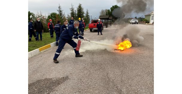 İtfaiye'den  İZAYDAŞ Personeline Uygulamalı Eğitim
