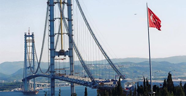 İzmit körfezi ve Osman Gazi Köprüsü