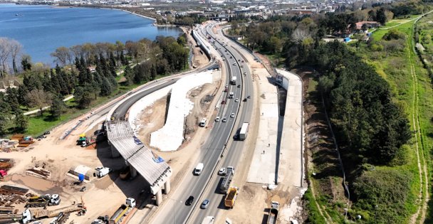İzmit sahil bağlantı kolu trafiğe kapatılıyor