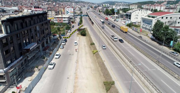 İzmit yönüne gidiş için yeni bağlantı yolu