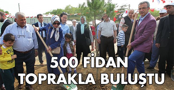 Kadıllı'da 500 fidan toprakla buluştu