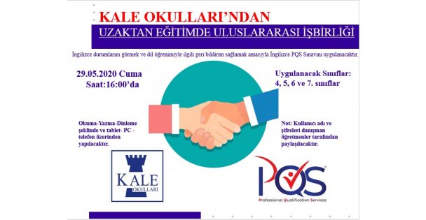 Kale Okulları'nda Uzaktan Eğitimde Uluslar Arası İşbirliği