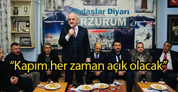 'Kapım her zaman açık olacak”