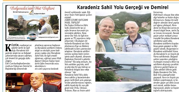 Karadeniz Sahil Yolu Gerçeği ve Demirel