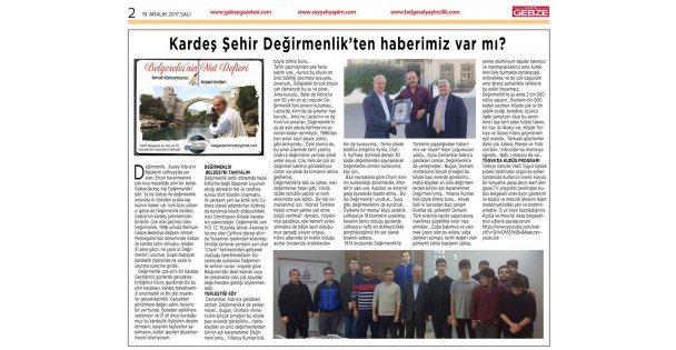 Kardeş Şehir Değirmenlik'ten haberimiz var mı?