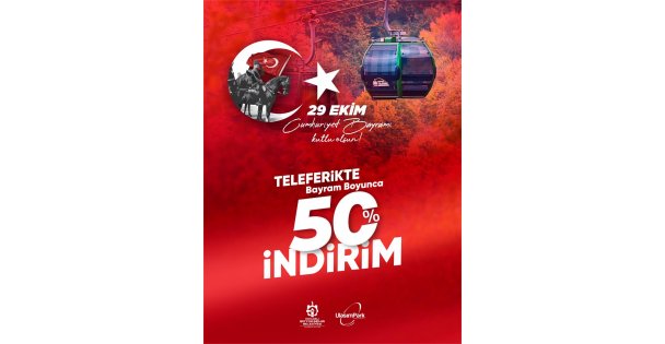 Kartepe Teleferik, 29 Ekimde yüzde 50 indirimli