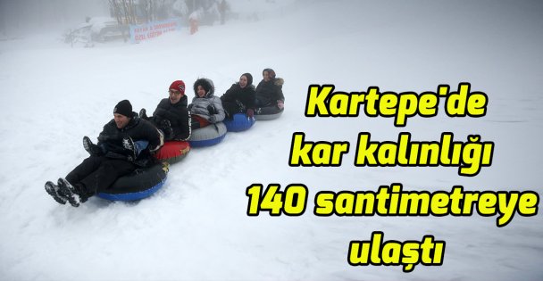 Kartepe'de kar kalınlığı 140 cm'ye ulaştı