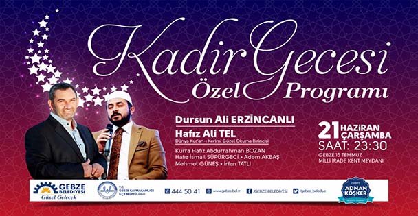 Kent Meydanında Kadir Gecesine özel program
