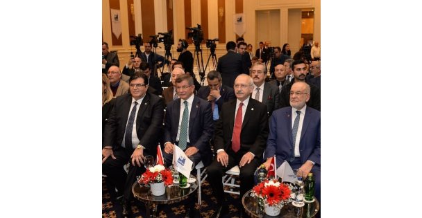 Kılıçdaroğlu, Karamollaoğlu ve Davutoğlu ASİAD toplantısında buluştu