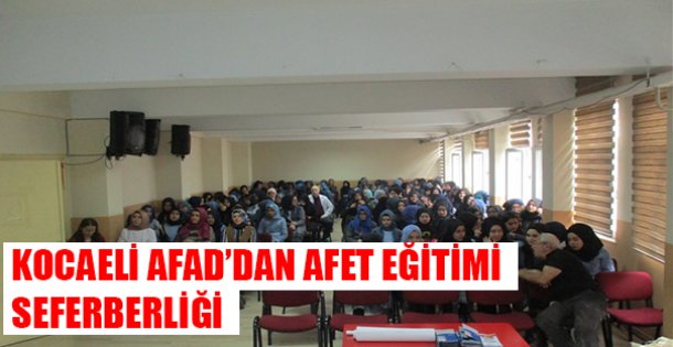 KOCAELİ AFAD'DAN AFET EĞİTİMİ SEFERBERLİĞİ