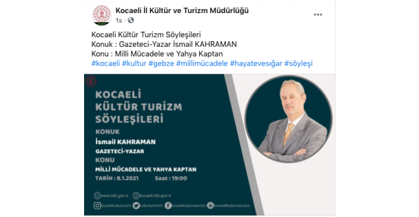 Kocaeli İl Kültür Ve Turizm Müdürlüğünden Milli Mücadele Ve Yahya Kaptan Programı