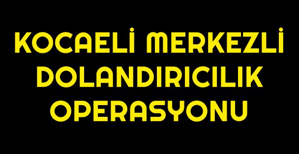 Kocaeli merkezli dolandırıcılık operasyonu: 22 gözaltı