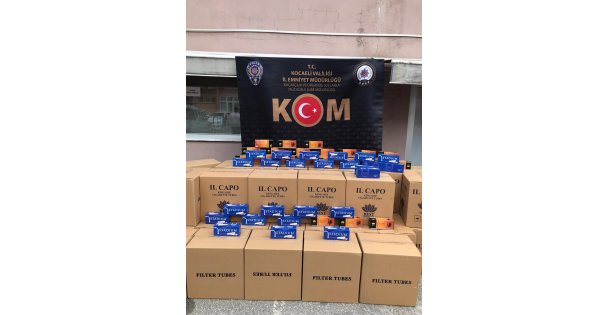 Kocaeli'de 1 milyon 270 bin kaçak makaron ele geçirildi