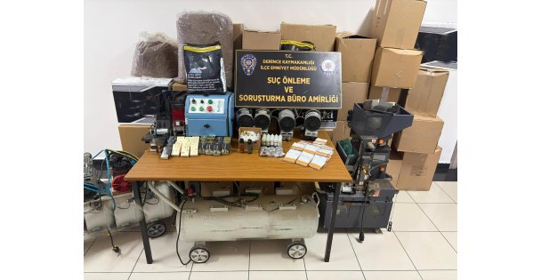Kocaelide 54 bin 940 doldurulmuş makaron ele geçirildi