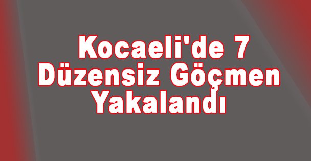 Kocaeli'de 7 Düzensiz Göçmen Yakalandı