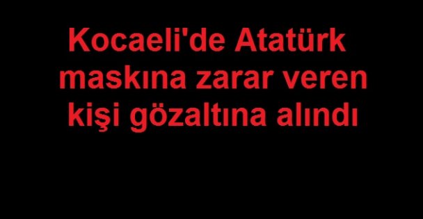 Kocaeli'de Atatürk maskına zarar veren kişi gözaltına alındı