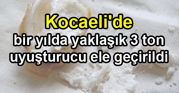 Kocaeli'de bir yılda yaklaşık 3 ton uyuşturucu ele geçirildi