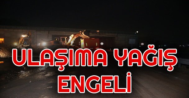 Kocaeli'de D-100 Karayolunda Ulaşıma Yağış Engeli