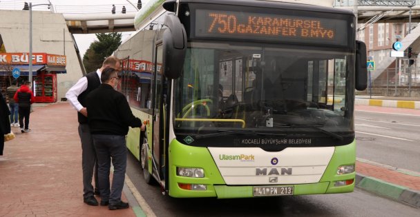 Kocaeli'de engelli bireylere otobüslerde 