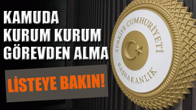 Kocaeli'de Görevden Almalar!