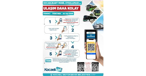 Kocaelide toplu ulaşımda online kart dönemi