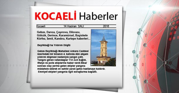 KOCAELİ'DEN HABERLER