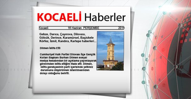 KOCAELİ'DEN HABERLER