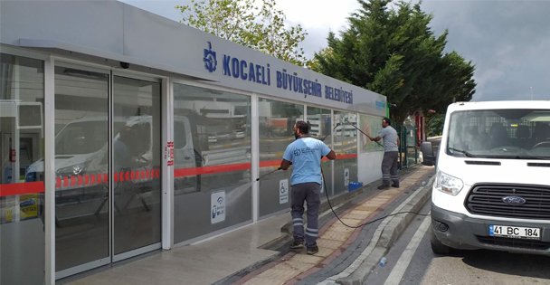 Kocaeli'nde tüm duraklar bakımlı ve temiz