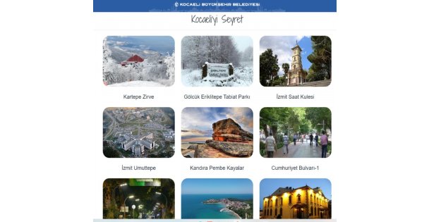 Kocaeli'nin turistik mekanları cepte