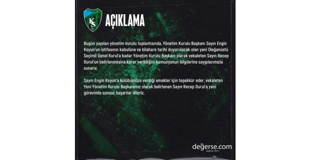 Kocaelispor'da karar çıktı: Olağanüstü kongreye gidilecek