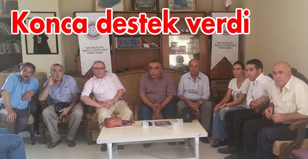 Konca destek verdi!