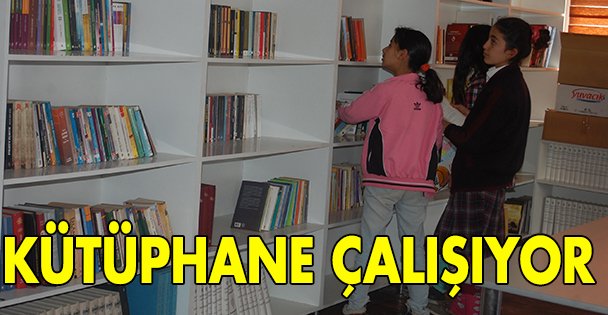 Kütüphane çalışıyor