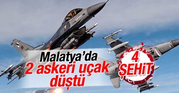 Malatya'da 2 askeri eğitim uçağı düştü