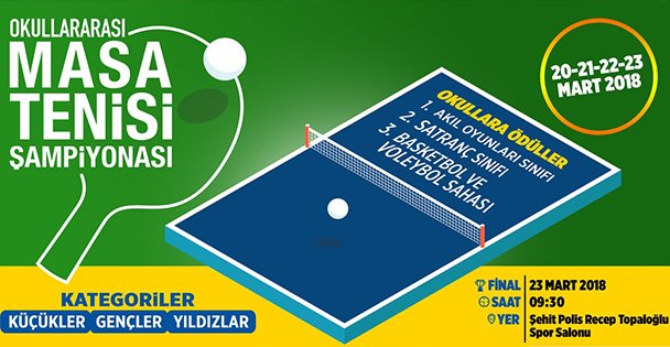 Masa Tenisi Şampiyonası düzenleniyor